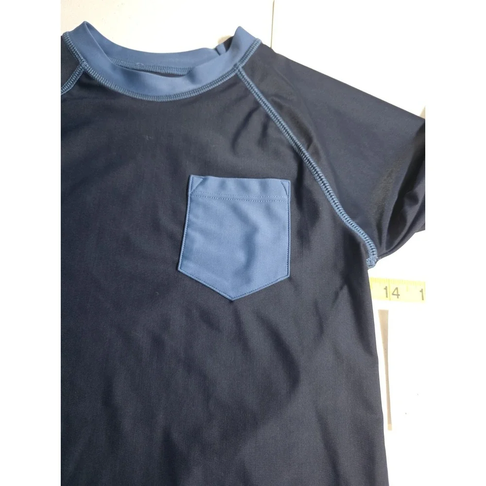 Crewcuts Unisex Rash Guard Long Sleeve UPF 50+ Size Small Blue Swimwear Shirt